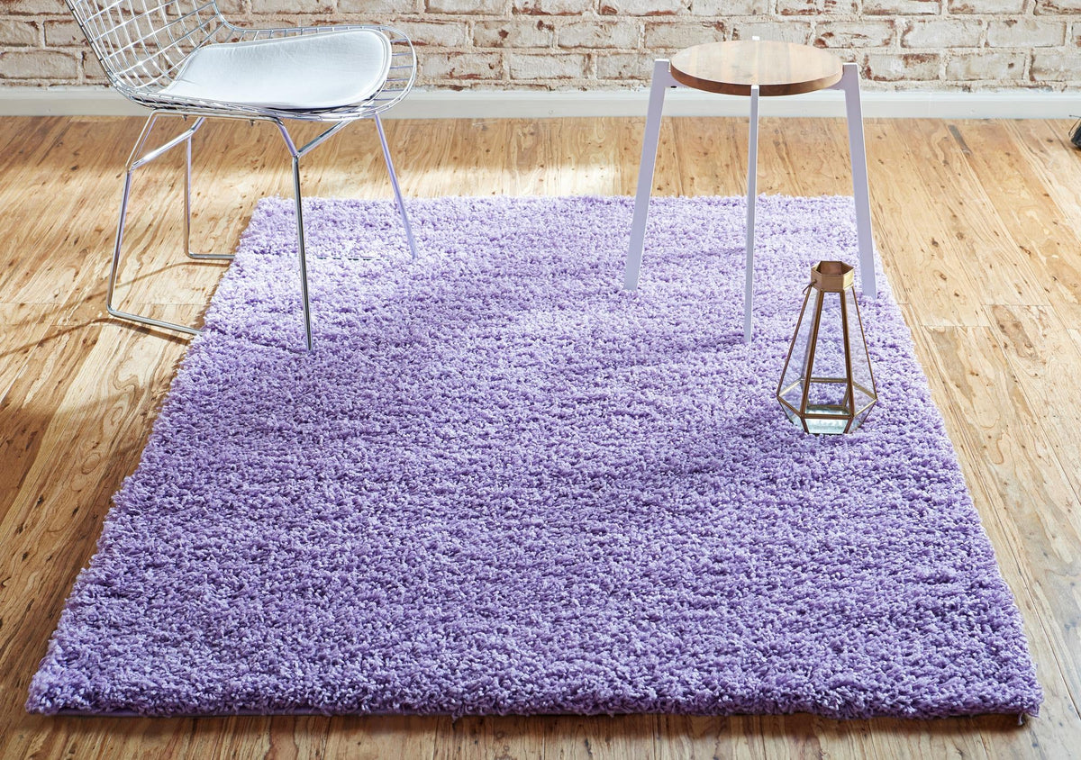 Plush Oasis Collection Area Rug - Serenity (Lilac) Rectangle Lilac  lifestyle 37