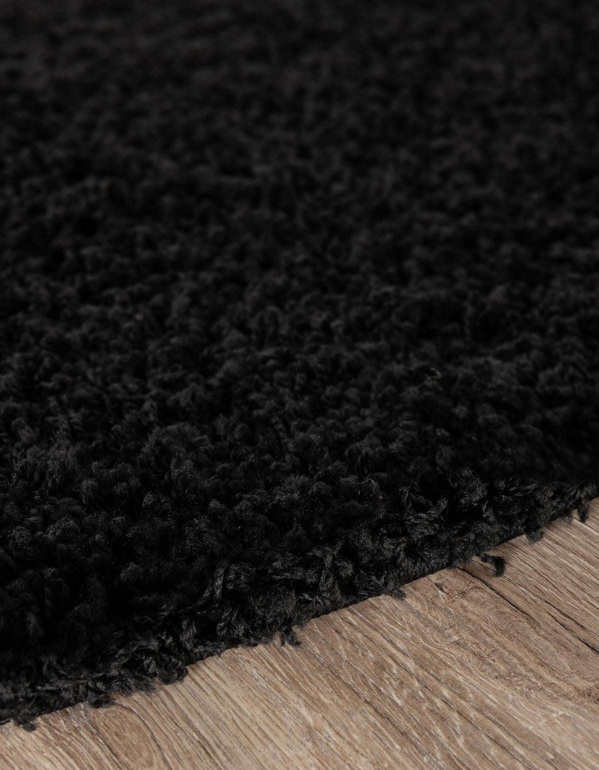 Plush Oasis Collection Area Rug - Serenity (Jet Black) Round Jet Black  lifestyle 25