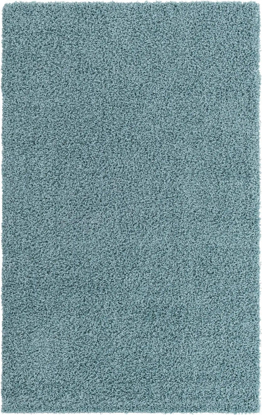 Plush Oasis Collection Area Rug - Serenity (Light Slate Blue) Rectangle Light Slate Blue Main