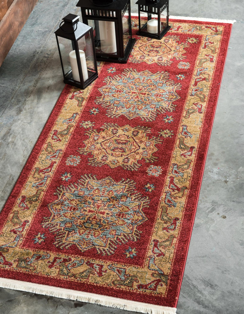 Persian Elegance Collection Area Rug - Isfahan Runner Red  lifestyle 18