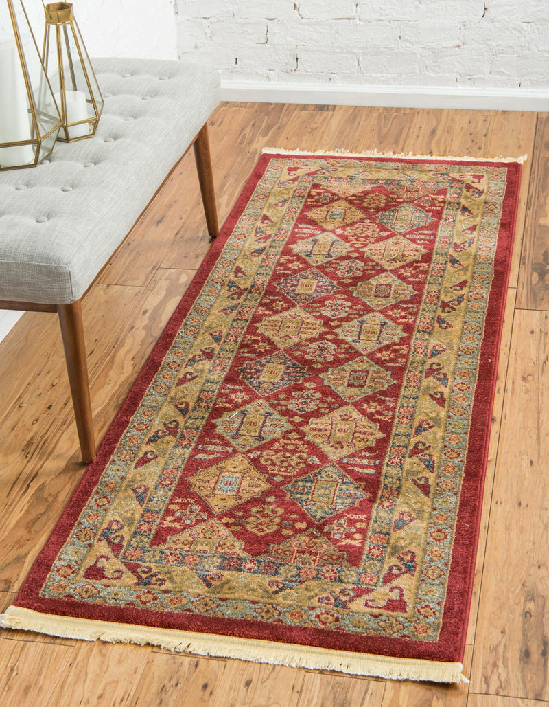 Persian Elegance Collection Area Rug -  Tabriz Runner Red  lifestyle 14