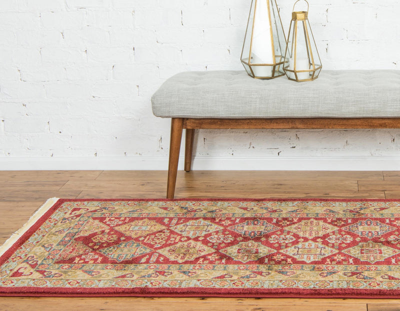 Persian Elegance Collection Area Rug -  Tabriz Runner Red  lifestyle 19