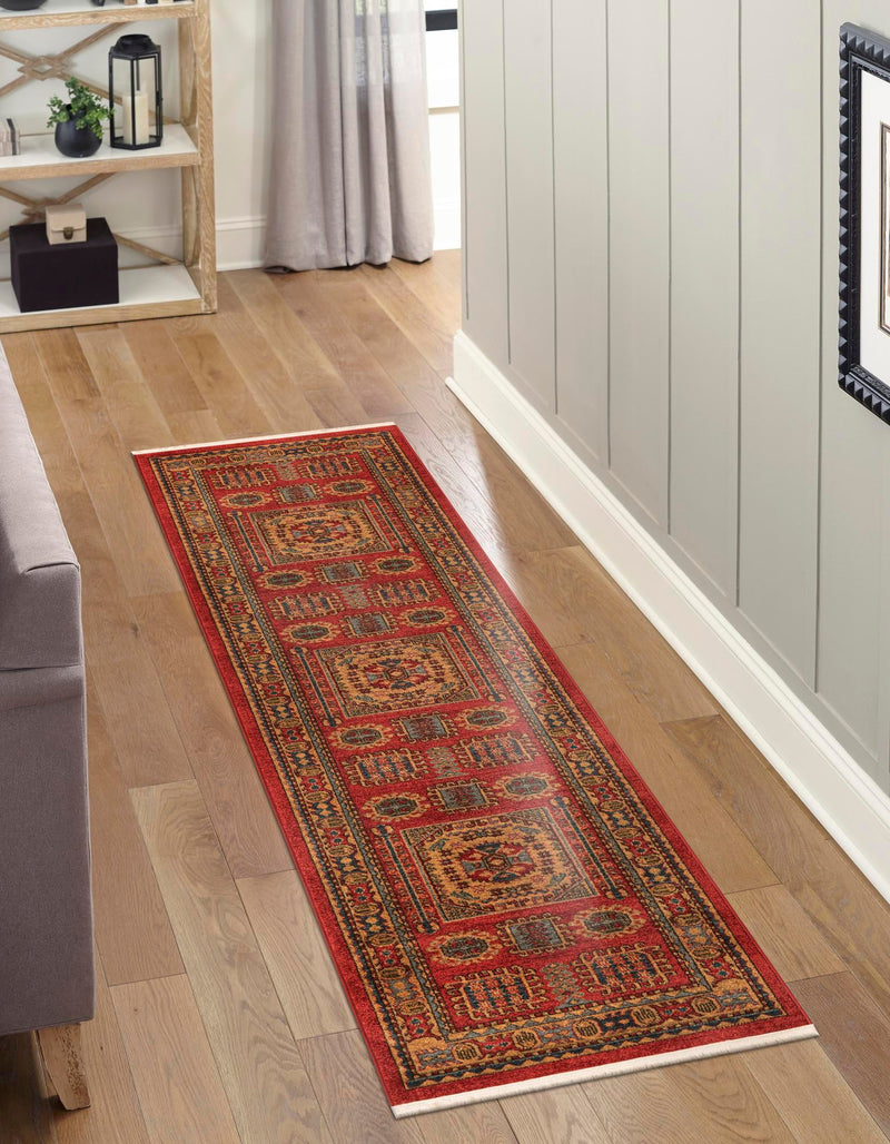Persian Elegance Collection Area Rug -  Hamedan Runner Red  lifestyle 12