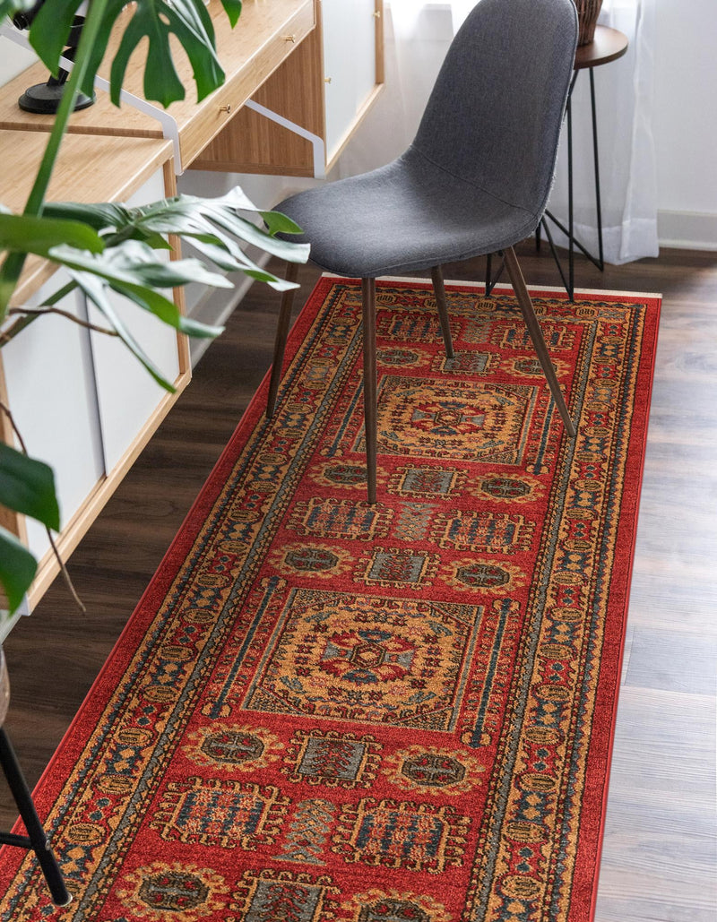 Persian Elegance Collection Area Rug -  Hamedan Runner Red  lifestyle 16
