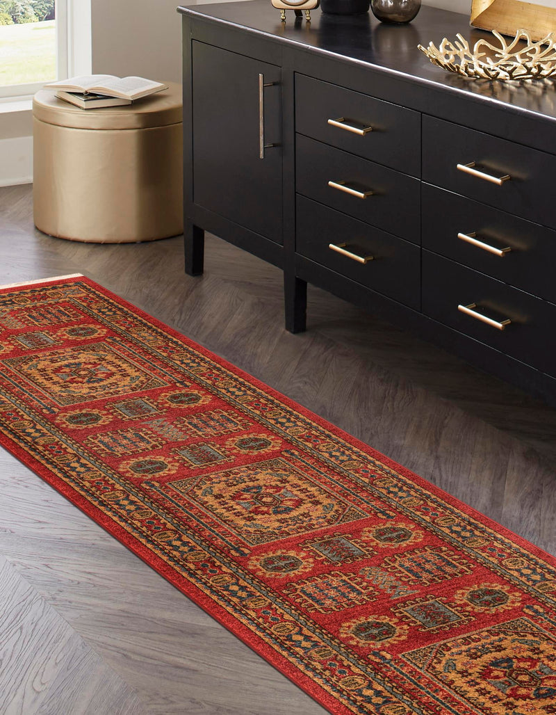 Persian Elegance Collection Area Rug -  Hamedan Runner Red  lifestyle 31