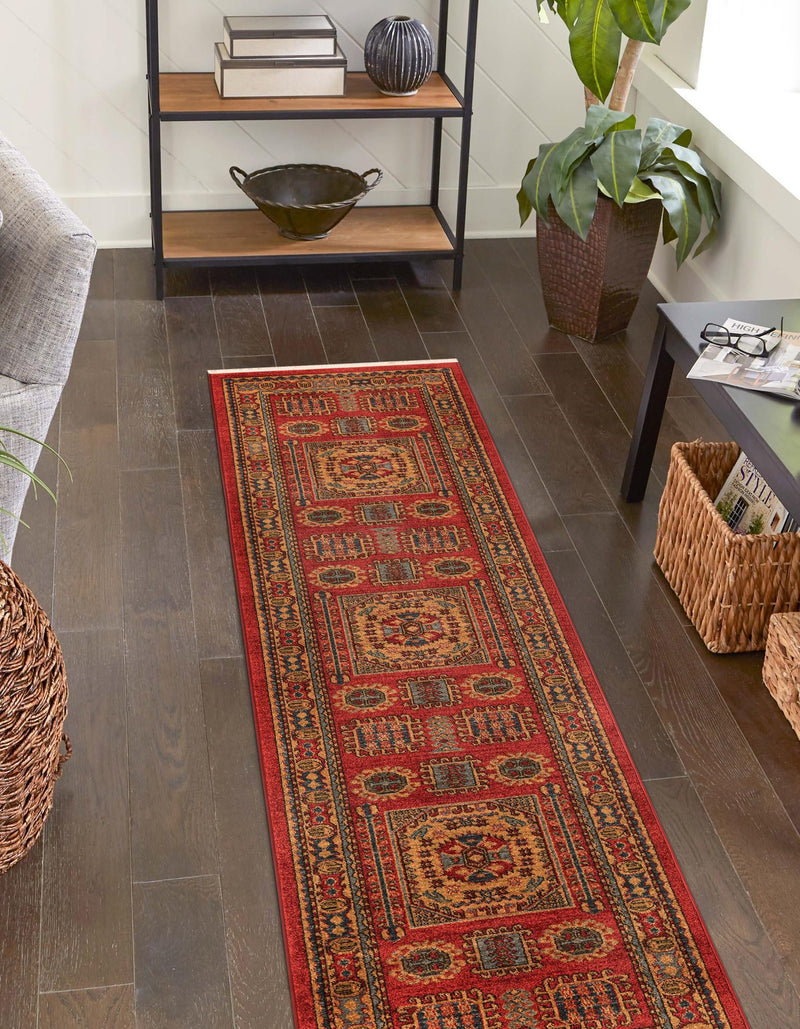 Persian Elegance Collection Area Rug -  Hamedan Runner Red  lifestyle 37