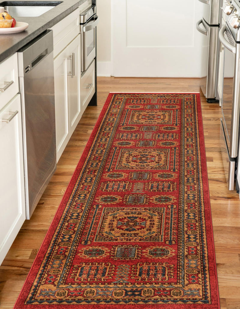 Persian Elegance Collection Area Rug -  Hamedan Runner Red  lifestyle 39