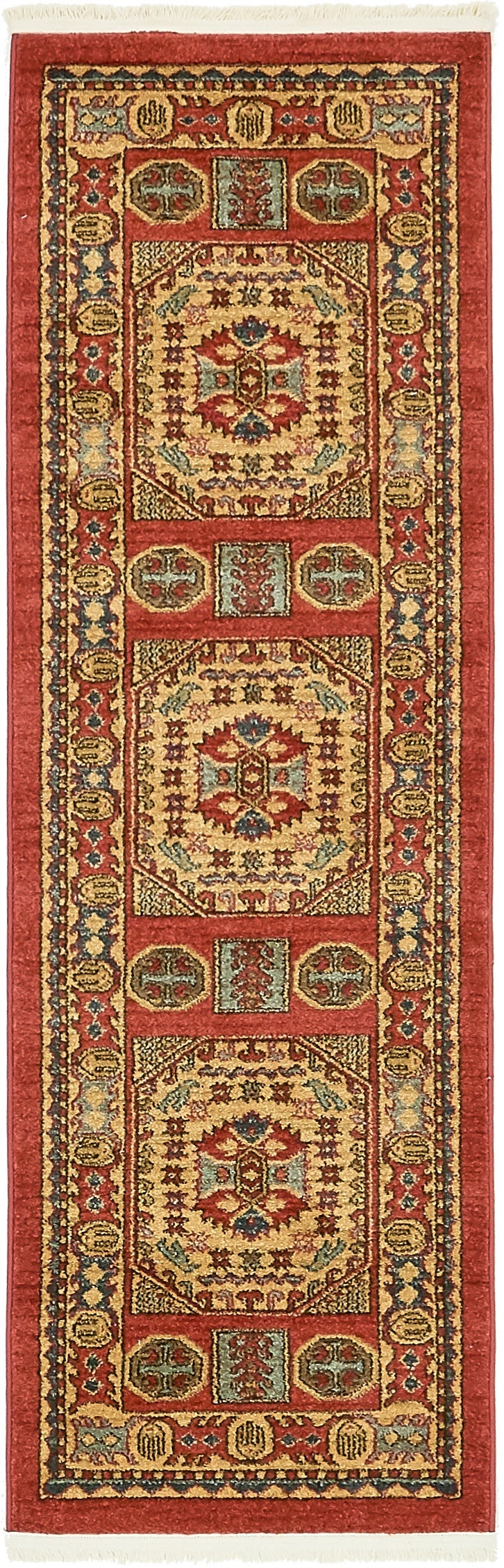 Persian Elegance Collection Area Rug -  Hamedan Runner Red  lifestyle 11