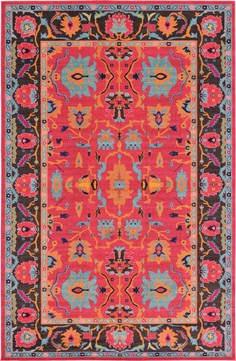 Chateau Elegance Collection Area Rug -  Giverny Rectangle Pink  lifestyle 3