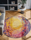 Marrakesh Elegance Collection Area Rug -  Akka Round Multi  lifestyle 60