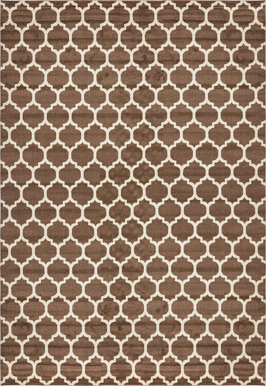Lattice Gardens Collection Area Rug -  Bloomfield (Brown) Rectangle Brown  lifestyle 2