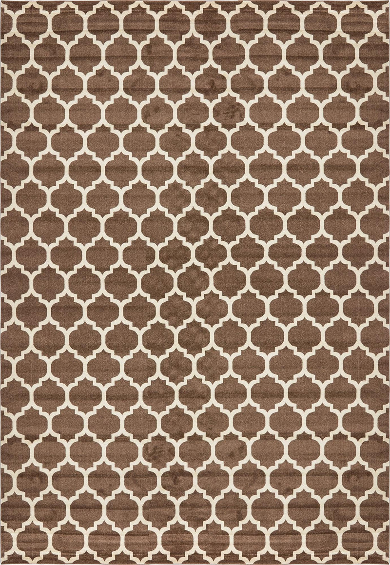 Lattice Gardens Collection Area Rug -  Bloomfield (Brown) Rectangle Brown  lifestyle 2