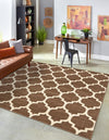 Lattice Gardens Collection Area Rug -  Bloomfield (Brown) Square Brown  lifestyle 22