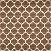 Lattice Gardens Collection Area Rug -  Bloomfield (Brown) Square Brown  lifestyle 18