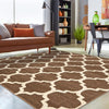 Lattice Gardens Collection Area Rug -  Bloomfield (Brown) Square Brown  lifestyle 89