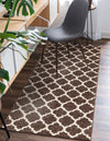 Lattice Gardens Collection Area Rug -  Bloomfield (Brown) Runner Brown  lifestyle 23