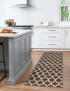Lattice Gardens Collection Area Rug -  Bloomfield (Brown) Runner Brown  lifestyle 33