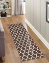Lattice Gardens Collection Area Rug -  Bloomfield (Brown) Runner Brown  lifestyle 39