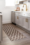 Lattice Gardens Collection Area Rug -  Bloomfield (Brown) Runner Brown  lifestyle 42