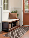 Lattice Gardens Collection Area Rug -  Bloomfield (Brown) Runner Brown  lifestyle 48