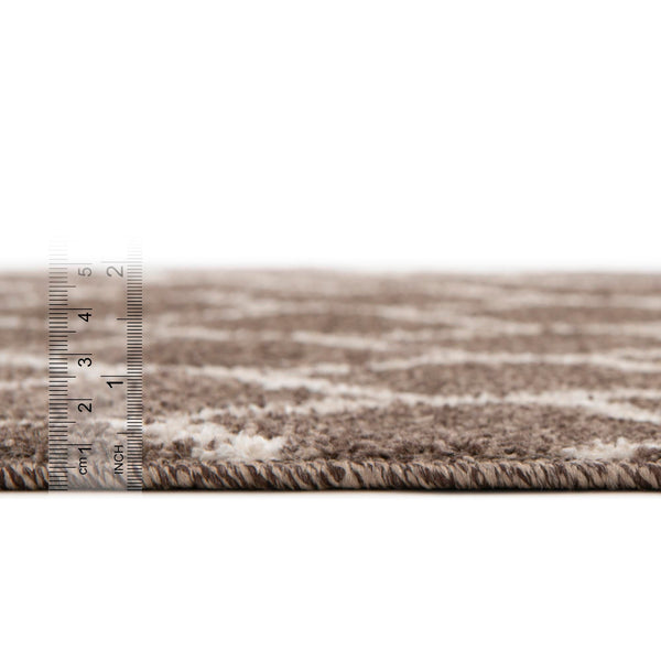 Lattice Gardens Collection Area Rug -  Bloomfield (Brown) Runner Brown  lifestyle 54