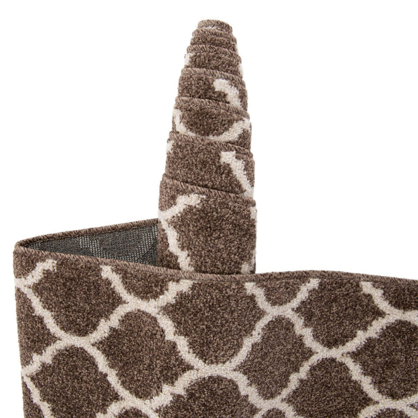 Lattice Gardens Collection Area Rug -  Bloomfield (Brown) Runner Brown  lifestyle 68