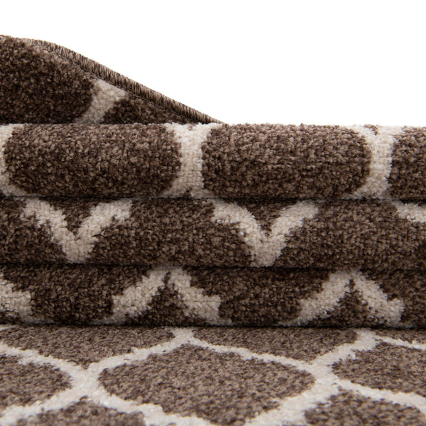 Lattice Gardens Collection Area Rug -  Bloomfield (Brown) Runner Brown  lifestyle 79
