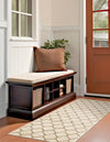 Lattice Gardens Collection Area Rug -  Bloomfield (Beige and Light Brown) Runner Beige and Light Brown  lifestyle 56
