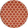 Lattice Gardens Collection Area Rug -  Bloomfield (Light Terracotta) Round Light Terracotta  lifestyle 28