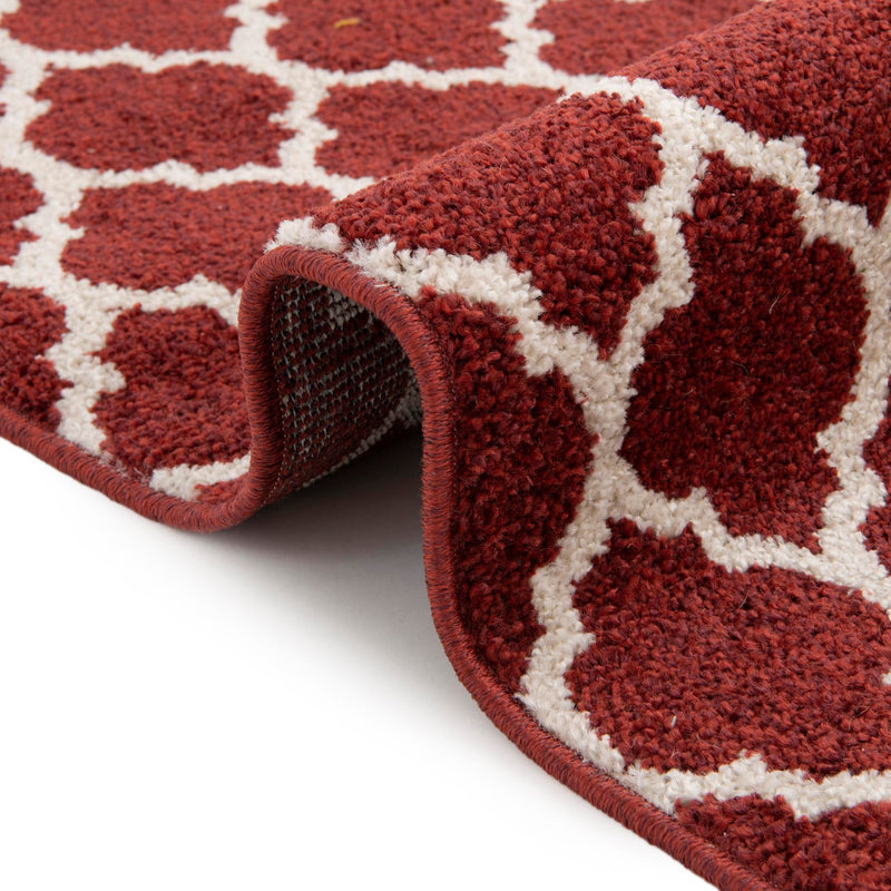 Lattice Gardens Collection Area Rug -  Bloomfield (Dark Terracotta) Square Dark Terracotta  lifestyle 78