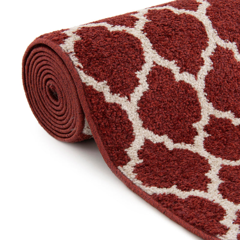 Lattice Gardens Collection Area Rug -  Bloomfield (Dark Terracotta) Square Dark Terracotta  lifestyle 79