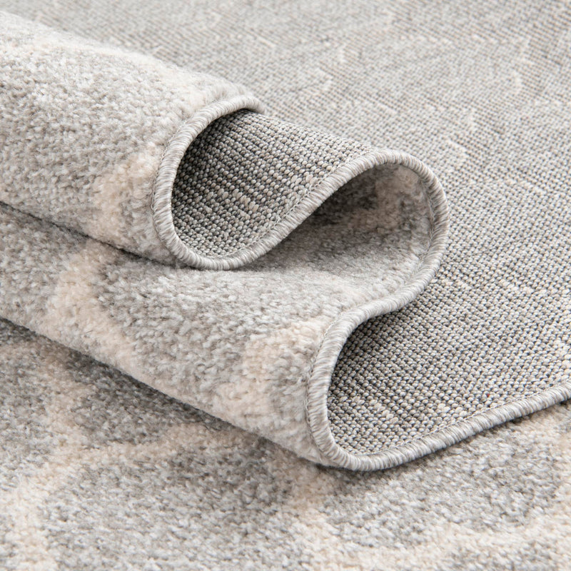 Lattice Gardens Collection Area Rug -  Bloomfield (Light Gray) Square Light Gray  lifestyle 63