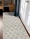 Lattice Gardens Collection Area Rug -  Bloomfield (Light Gray) Runner Light Gray  lifestyle 30