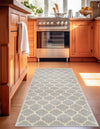 Lattice Gardens Collection Area Rug -  Bloomfield (Light Gray) Runner Light Gray  lifestyle 46