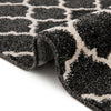 Lattice Gardens Collection Area Rug -  Bloomfield (Black) Square Black  lifestyle 51