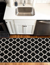 Lattice Gardens Collection Area Rug -  Bloomfield (Black) Runner Black  lifestyle 27
