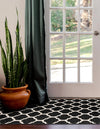 Lattice Gardens Collection Area Rug -  Bloomfield (Black) Runner Black  lifestyle 30