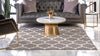 Lattice Gardens Collection Area Rug -  Bloomfield (Dark Gray) Square Dark Gray  lifestyle 28