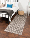 Lattice Gardens Collection Area Rug -  Bloomfield (Dark Gray) Runner Dark Gray  lifestyle 19