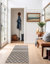 Lattice Gardens Collection Area Rug -  Bloomfield (Dark Gray) Runner Dark Gray  lifestyle 39