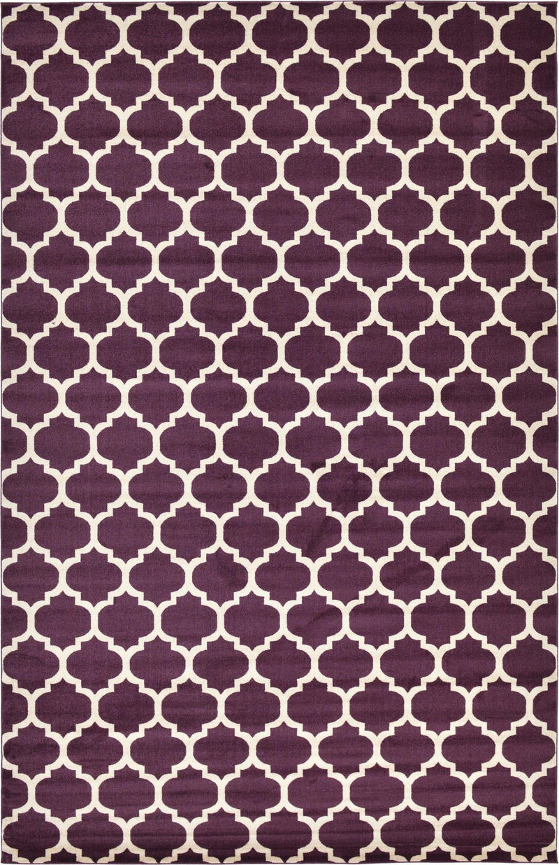 Lattice Gardens Collection Area Rug -  Bloomfield (Purple) Rectangular Purple  lifestyle 16