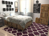 Lattice Gardens Collection Area Rug -  Bloomfield (Purple) Square Purple  lifestyle 19