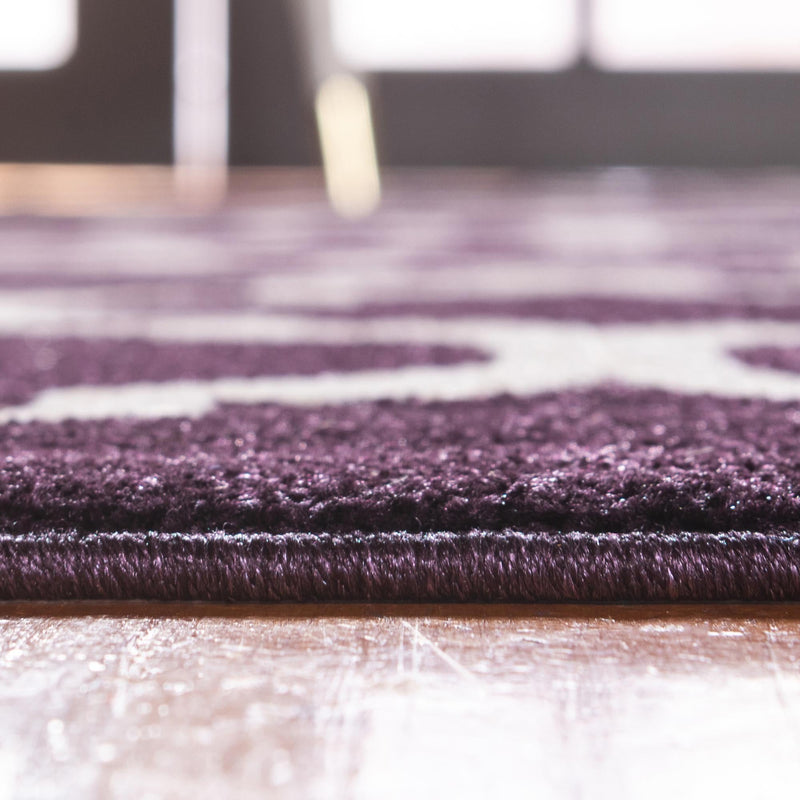 Lattice Gardens Collection Area Rug -  Bloomfield (Purple) Square Purple  lifestyle 41