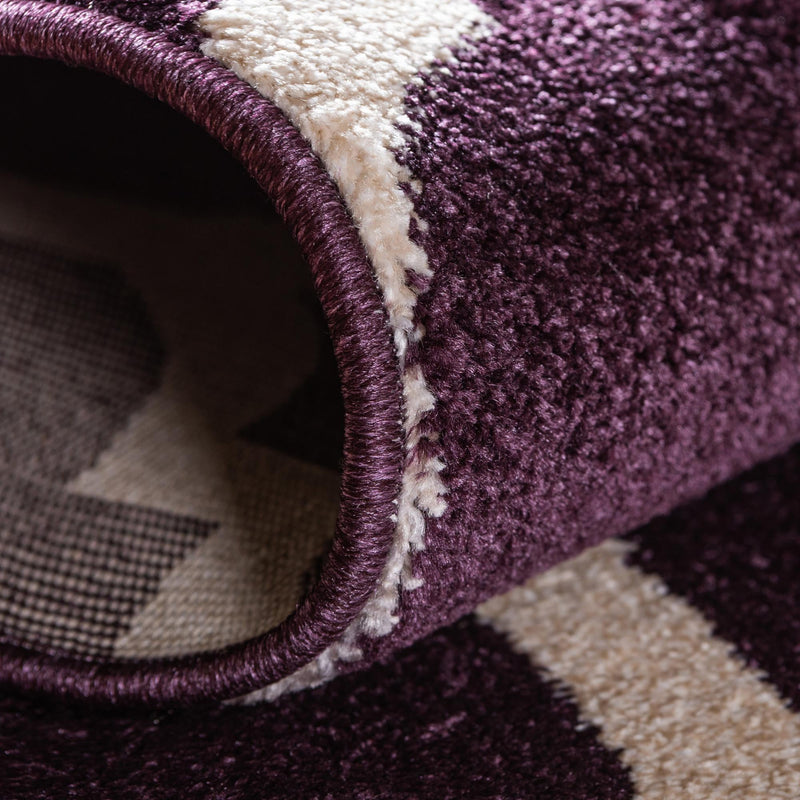 Lattice Gardens Collection Area Rug -  Bloomfield (Purple) Square Purple  lifestyle 48