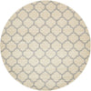 Lattice Gardens Collection Area Rug -  Bloomfield (Beige) Round Beige  lifestyle 15