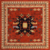 Tabriz Tapestries Collection Area Rug - Azerbaijan (Terracotta) Square Terracotta  lifestyle 18