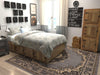 Tabriz Tapestry Collection Area Rug - Azerbaijan (Gray) Square Gray  lifestyle 24