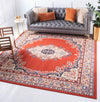 Tabriz Tapestry Collection Area Rug - Azerbaijan (Terracotta) Square Terracotta  lifestyle 22