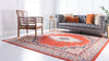 Tabriz Tapestry Collection Area Rug - Azerbaijan (Terracotta) Square Terracotta  lifestyle 27