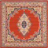Tabriz Tapestry Collection Area Rug - Azerbaijan (Terracotta) Square Terracotta  lifestyle 19